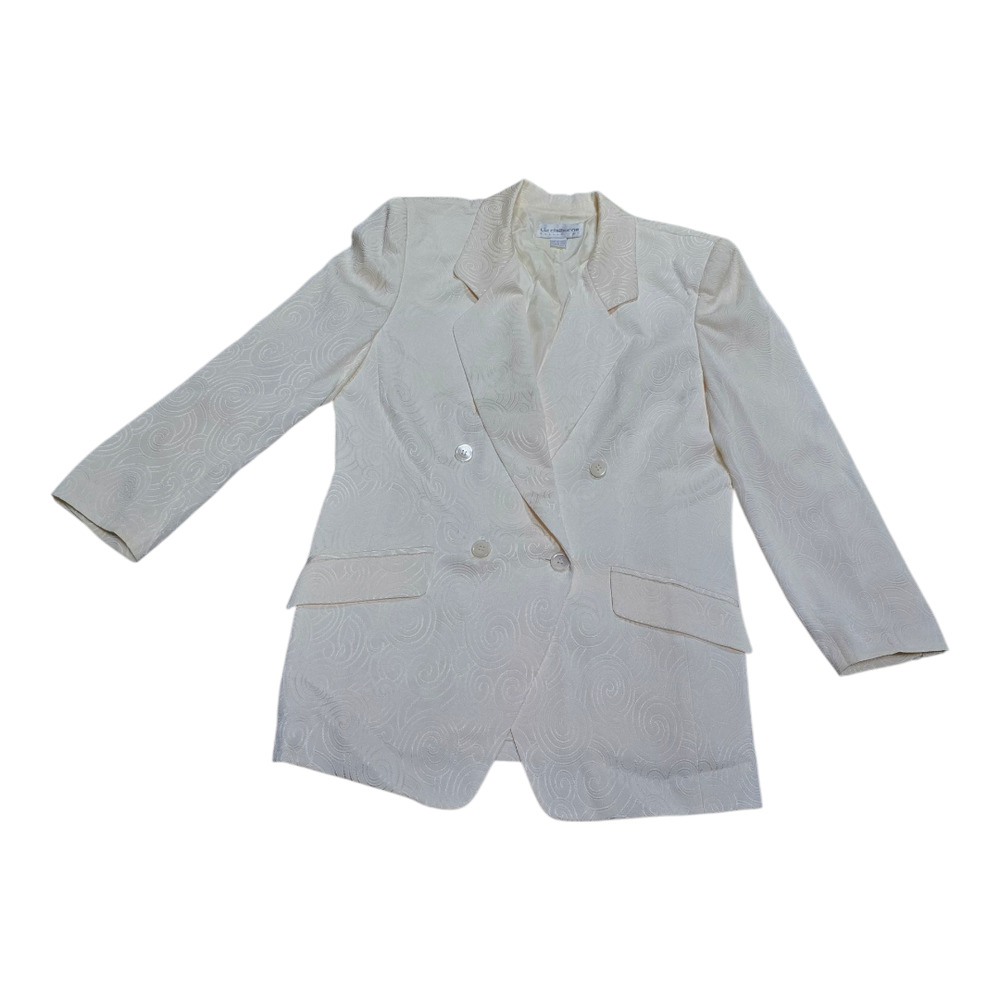 NWT Vintage Liz Claiborne Collection Night Moods Blazer Cream 14